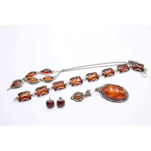 462 - X 5 .925 Amber Jewellery (40g)