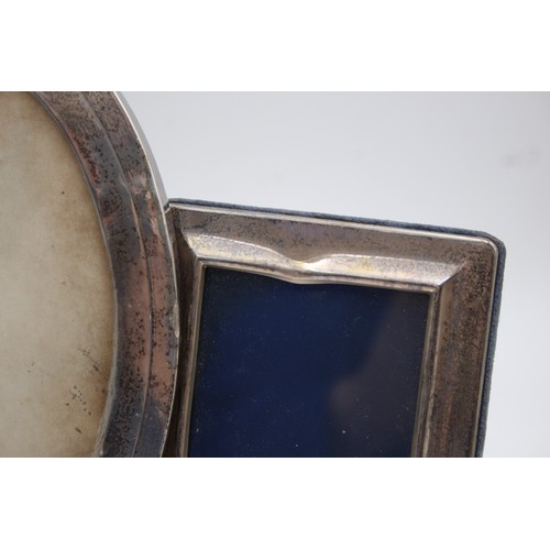 461 - 3 x Antique / Vintage Hallmarked .925 STERLING SILVER Photograph Frames (604g)