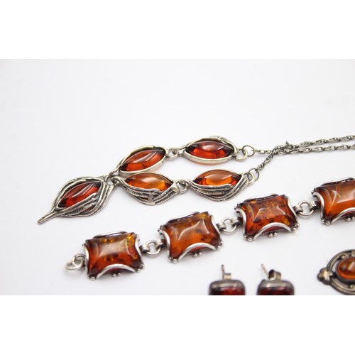 462 - X 5 .925 Amber Jewellery (40g)