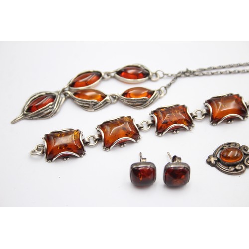 462 - X 5 .925 Amber Jewellery (40g)