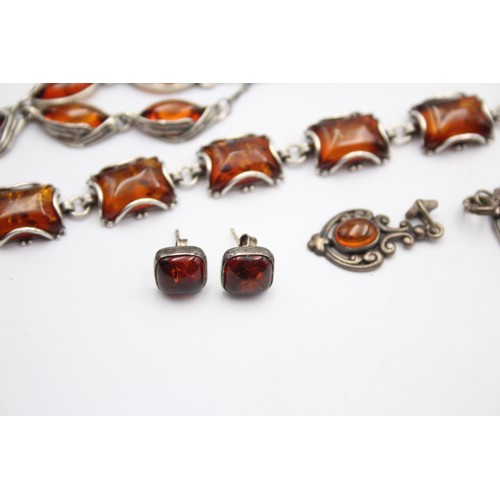 462 - X 5 .925 Amber Jewellery (40g)