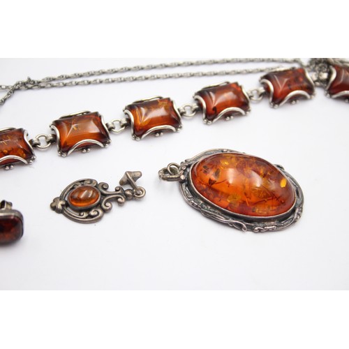 462 - X 5 .925 Amber Jewellery (40g)