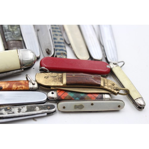 477 - 20 x Vintage Assorted Small Pocket KNIVES Inc Smokers Knives, Pen Knives Etc