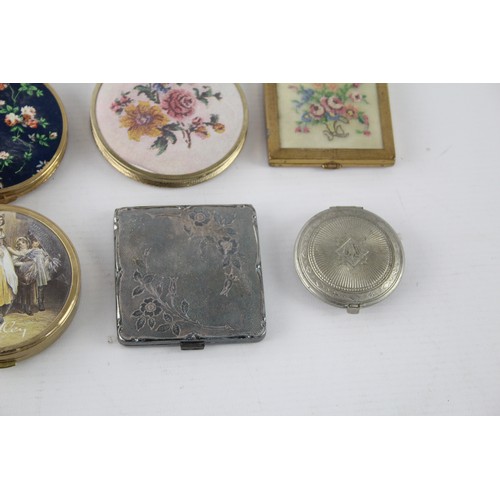 483 - 15 x Assorted Vintage Ladies Powder COMPACTS Inc Rowenta, Yardley, Marlene etc