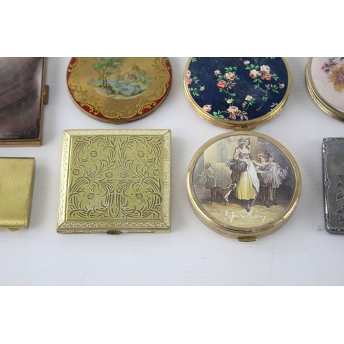 483 - 15 x Assorted Vintage Ladies Powder COMPACTS Inc Rowenta, Yardley, Marlene etc