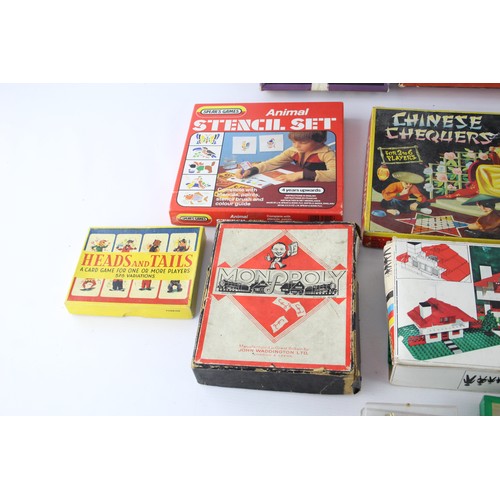 495 - Job Lot of Assorted Vintage Board / Card Games Inc Ludo, Magnetic, Stencil Set