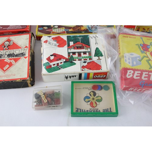 495 - Job Lot of Assorted Vintage Board / Card Games Inc Ludo, Magnetic, Stencil Set