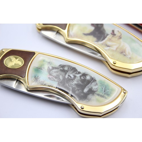 501 - 3 x Franklin Mint Collectors Knives