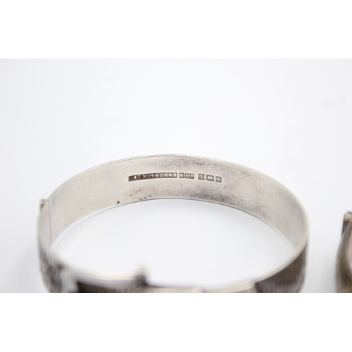 502 - X 2 .925 Bangles Including Buckle Design (53g)