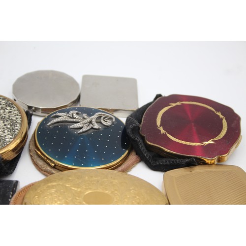 513 - 12 x Assorted Vintage Branded Ladies Powder COMPACTS Inc Kigu, Melissa, Coty etc