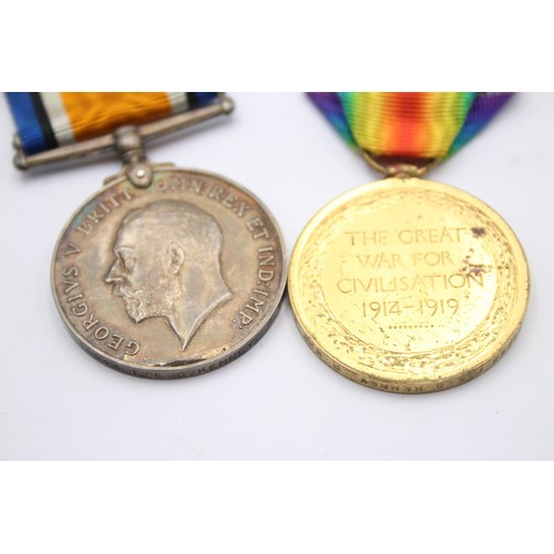 517 - Boxed WW1 Medal Pair & Original Long Ribbons Named Pte Kenney Royal Warwickshire