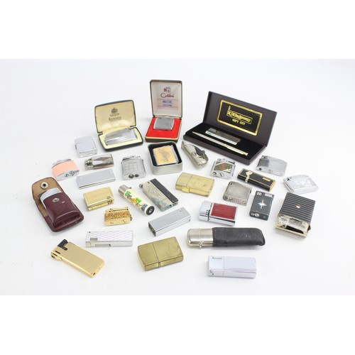 535 - 30 x Assorted Cigarette LIGHTERS Inc Ronson, Colibri, Mosda Etc