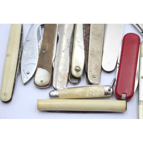 537 - 20 x Vintage Assorted Small Pocket KNIVES Inc Smokers Knives, Pen Knives Etc