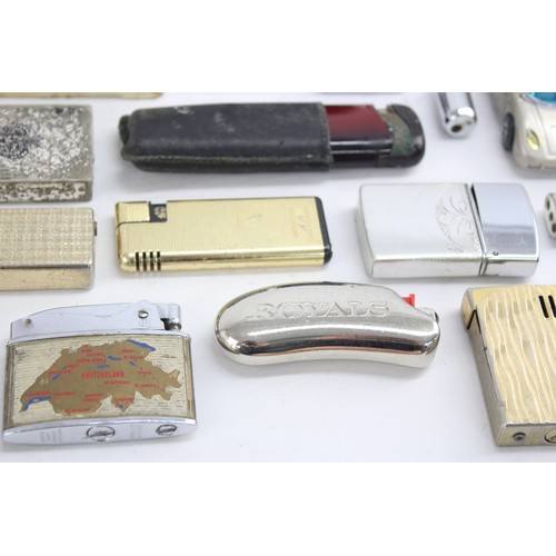 539 - 30 x Assorted Cigarette LIGHTERS Inc Ronson, Colibri, Panther Etc