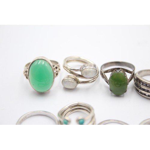 570 - X 10 .925 Gemstone Rings (40g)