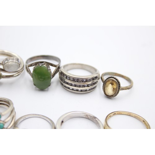 570 - X 10 .925 Gemstone Rings (40g)