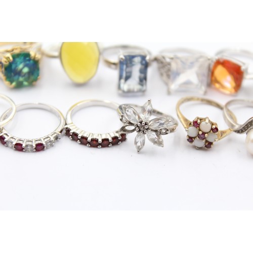 590 - X 12 .925 Gemstone Rings Inc Tggc (56g)