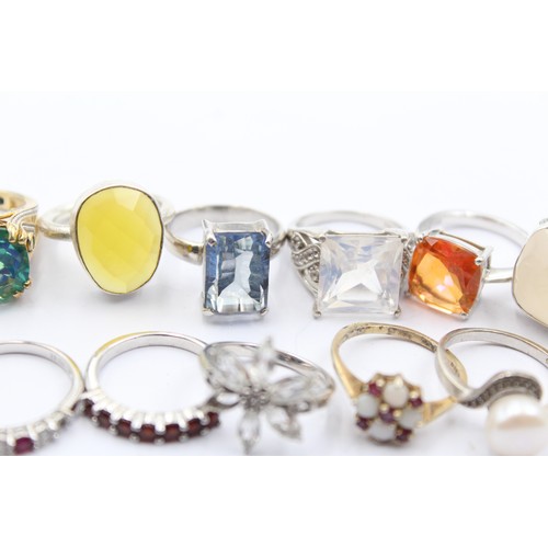 590 - X 12 .925 Gemstone Rings Inc Tggc (56g)