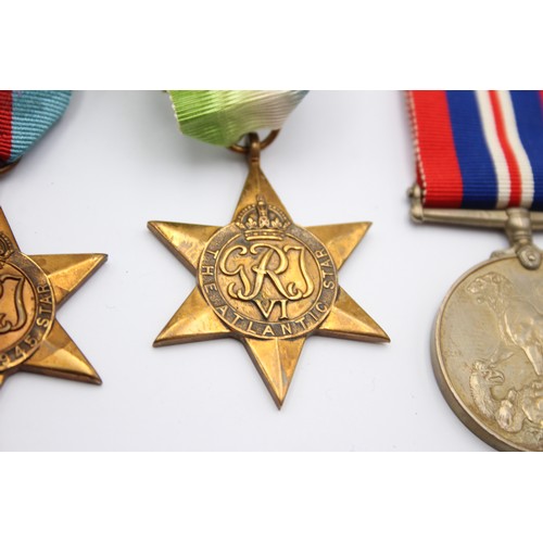 601 - 4 x WW2 Medals Inc Atlantic & Itlay Stars