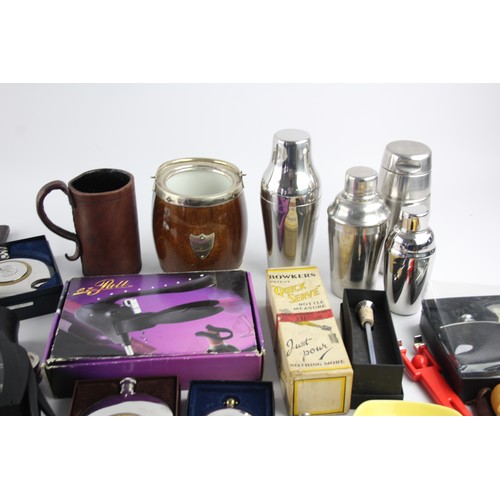 623 - Job Lot Assorted Vintage BREWERIANA Items Inc Cocktail Shaker, Hip Flask Etc