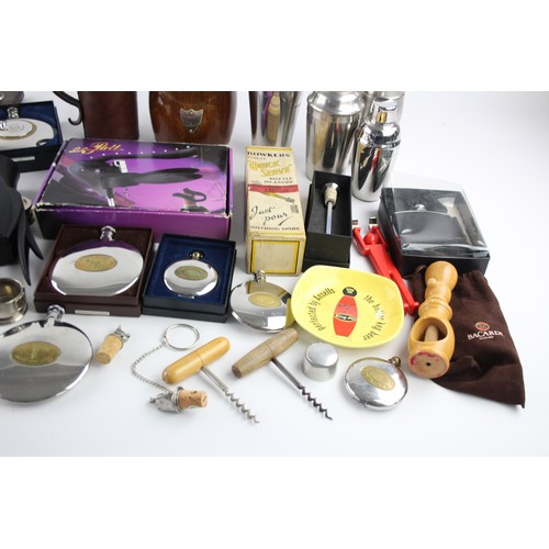 623 - Job Lot Assorted Vintage BREWERIANA Items Inc Cocktail Shaker, Hip Flask Etc