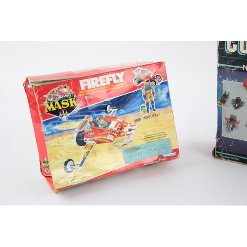 627 - 2 x Boxed Vintage Action Toys Inc MASK Firefly & Grandstand Convertors