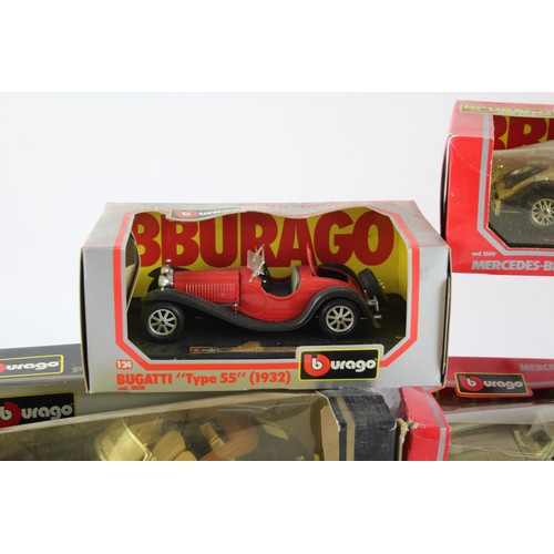 639 - 6 x Boxed Bburago Diecast Models Inc Porche, Mercedes, Lamborghini, Etc