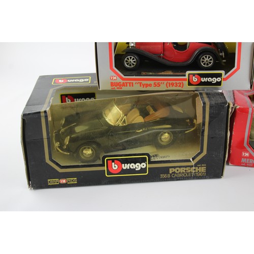 639 - 6 x Boxed Bburago Diecast Models Inc Porche, Mercedes, Lamborghini, Etc