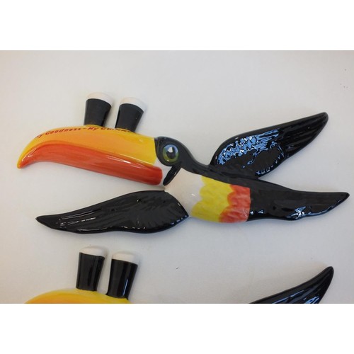 116 - SET OF THREE CARLTONWARE GUINNESS TOUCANS