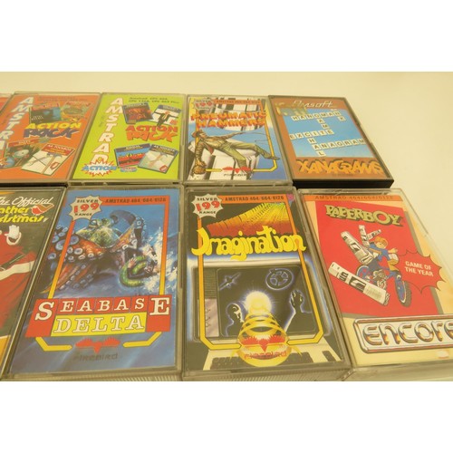 122 - COLLECTION OF 18  AMSTRAD CPC TAPES ALL TESTED AND WORKING INCLUDES PAPERBOY AMSTRAD ACTION PACK, MO... 