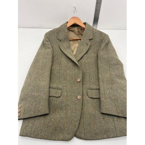 131 - GENTS DARBY TWEED JACKET SIZE 40s AND TWO REAL SHEEPSKIN COATS BOTH SIZE MEDIUM