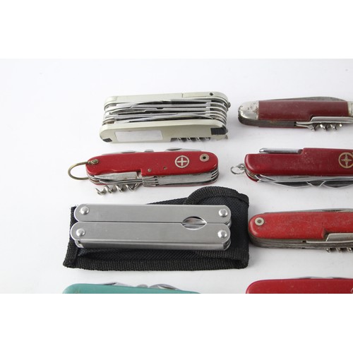 135 - 20 x Swiss Army Style Pocket KNIVES / TOOLS Inc Various Brands / Styles Etc