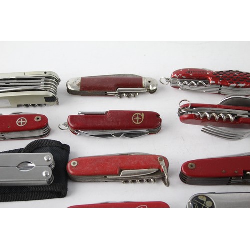 135 - 20 x Swiss Army Style Pocket KNIVES / TOOLS Inc Various Brands / Styles Etc