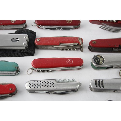 135 - 20 x Swiss Army Style Pocket KNIVES / TOOLS Inc Various Brands / Styles Etc