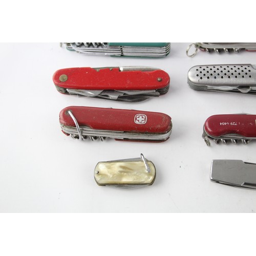 135 - 20 x Swiss Army Style Pocket KNIVES / TOOLS Inc Various Brands / Styles Etc