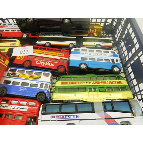 136 - 13 x DIECAST ADVERTISMENT BUSES