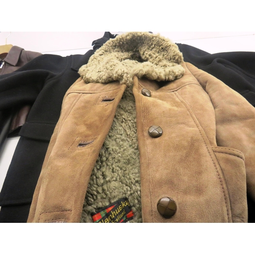 139 - FOUR WINTER COATS INCLUDES 1970'S SHEEPSKIN AND A LEATHER DUFFLE COAT