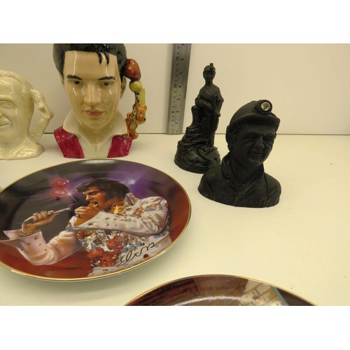 87 - SELECTION OF COLLECTABLES TO INCLUDE ARTONE JEREMY FISHER FIGURES, COAL MINER SCULPTURES, THE KING O... 