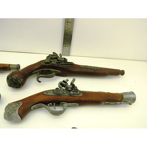 91 - 8 x ORNAMENTAL REPLICA FLINTLOCK PISTOLS