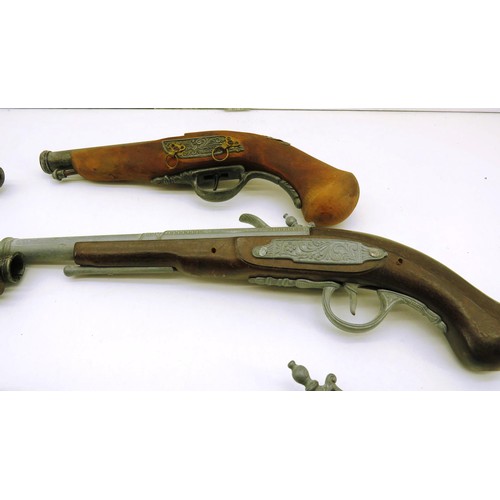 97 - 8 x ASSORTED ORNAMENTAL REPLICA FLINTLOCK PISTOLS