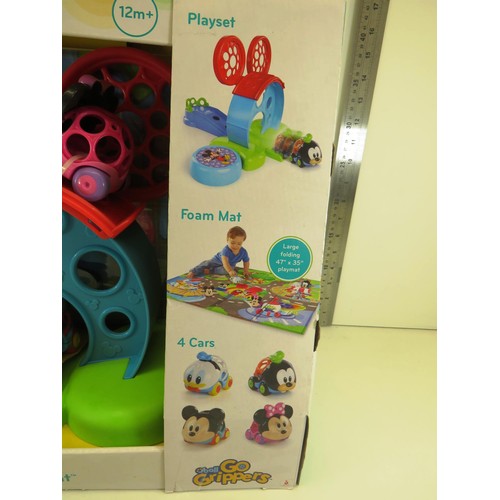 180 - DISNEY BABY PLAYSET AND STACK AND SPIN TECHNO KIDS PLAYSET - both new and boxed