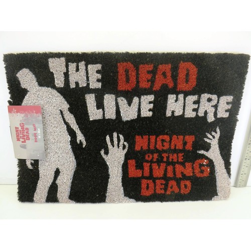 398 - BOX OF 10 NIGHT OF THE DEAD DOOR MATS - BOXED AS NEW - RRP £12.99 PER MAT