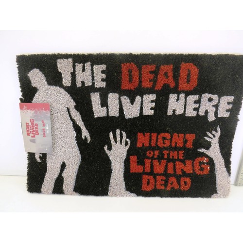 399 - 8 x LOOSE NIGHT OF THE LVING DEAD DOOR MATS - BRAND NEW - RRP £12.99 PER MAT