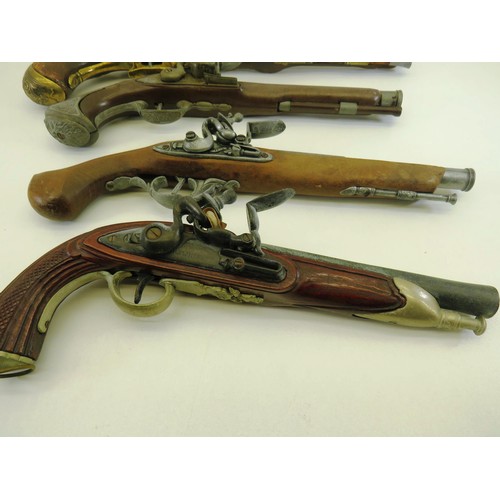 68 - 5 x ORNAMENTAL REPLICA FLINTLOCK PISTOLS