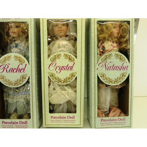 80 - 4 x BOXED DOLLS- LAURA, CRYSTAL, NATASHA & RACHEL