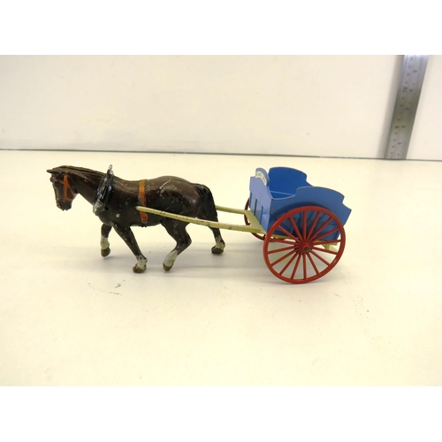 189 - BRITAINS FARM SERIES HORSE & MILK CART - APPROXIMATELY 5