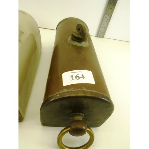 164 - TWO HOT WATER BOTTLES, ONE BRASS, ONE POT, THE DIRECT SUPPLY COY LTD LEEDS