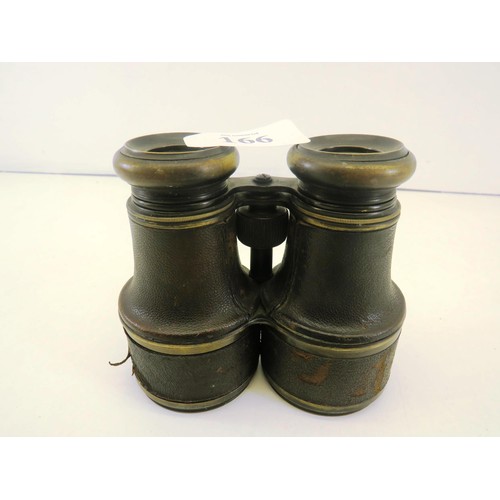 166 - SET OF BINOCULARS AND ARMY KNIFE