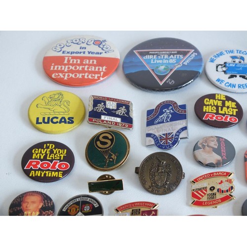 17 - 35 x BADGES INCLUDING BUTLINS, SPEEDWAY, FOOTBALL etc