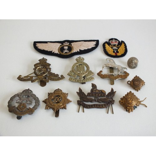 18 - TEN VARIOUS MILITARY BADGES